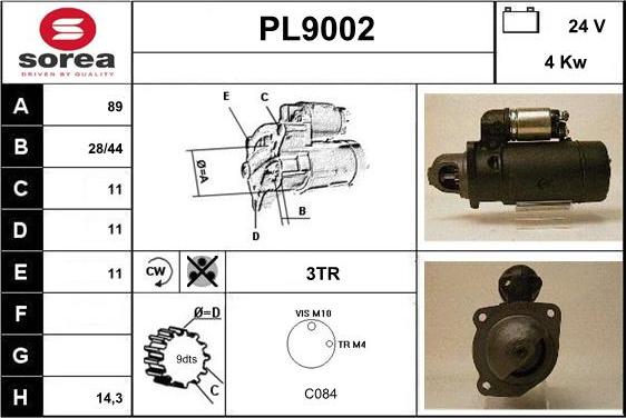 SNRA PL9002 - Стартер unicars.by