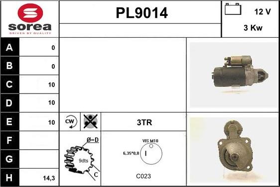 SNRA PL9014 - Стартер unicars.by