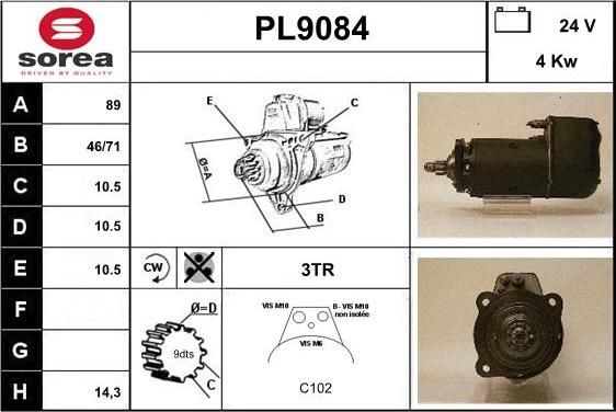 SNRA PL9084 - Стартер unicars.by