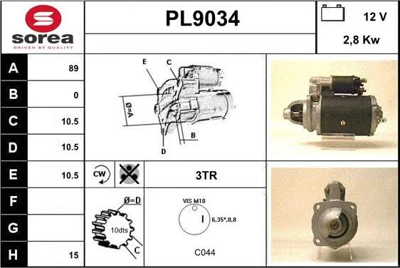 SNRA PL9034 - Стартер unicars.by