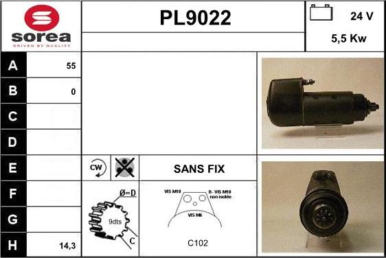 SNRA PL9022 - Стартер unicars.by