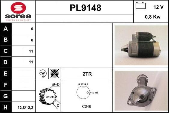 SNRA PL9148 - Стартер unicars.by