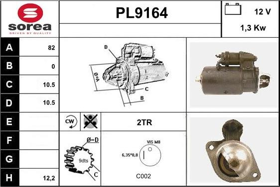 SNRA PL9164 - Стартер unicars.by