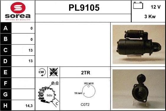 SNRA PL9105 - Стартер unicars.by