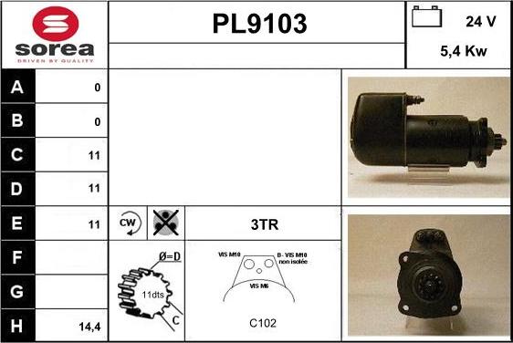 SNRA PL9103 - Стартер unicars.by