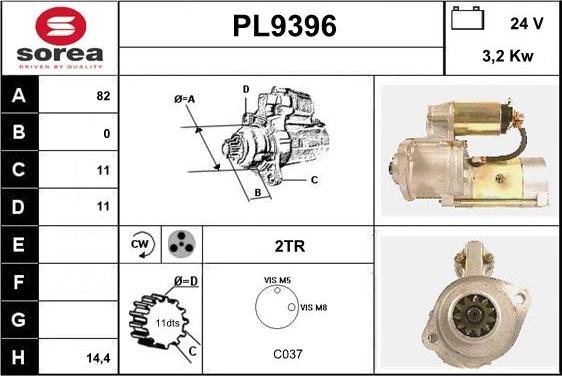 SNRA PL9396 - Стартер unicars.by