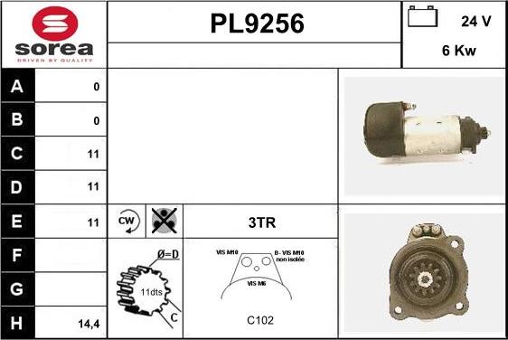 SNRA PL9256 - Стартер unicars.by