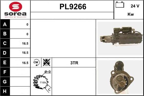 SNRA PL9266 - Стартер unicars.by