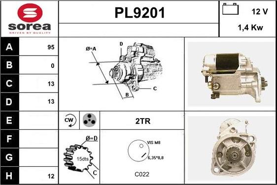 SNRA PL9201 - Стартер unicars.by