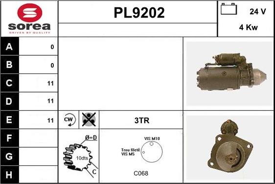 SNRA PL9202 - Стартер unicars.by