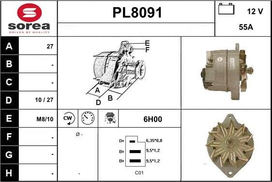 SNRA PL8091 - Генератор unicars.by