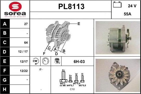 SNRA PL8113 - Генератор unicars.by