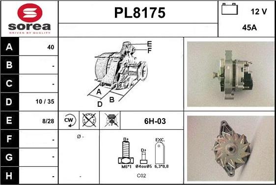 SNRA PL8175 - Генератор unicars.by