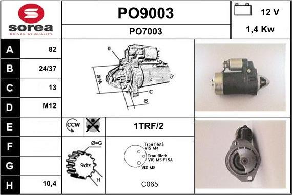 SNRA PO9003 - Стартер unicars.by