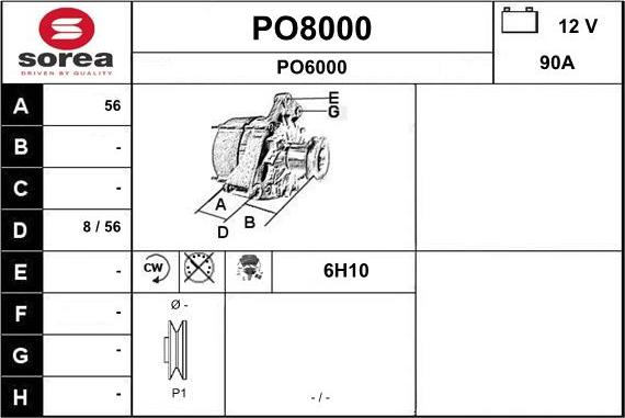 SNRA PO8000 - Генератор unicars.by