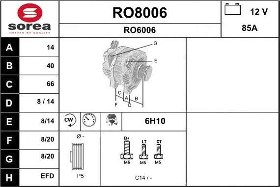 SNRA RO8006 - Генератор unicars.by