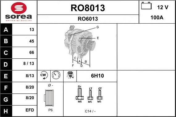 SNRA RO8013 - Генератор unicars.by