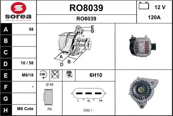 SNRA RO8039 - Генератор unicars.by