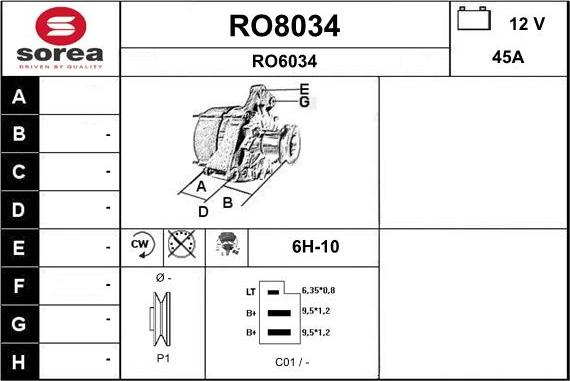 SNRA RO8034 - Генератор unicars.by