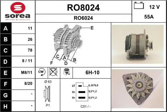 SNRA RO8024 - Генератор unicars.by