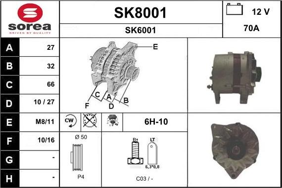 SNRA SK8001 - Генератор unicars.by