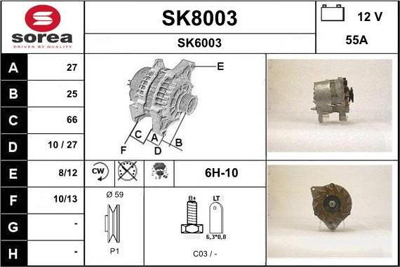 SNRA SK8003 - Генератор unicars.by