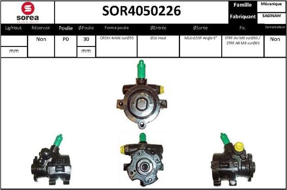 SNRA SOR4050226 - Гидравлический насос, рулевое управление, ГУР unicars.by