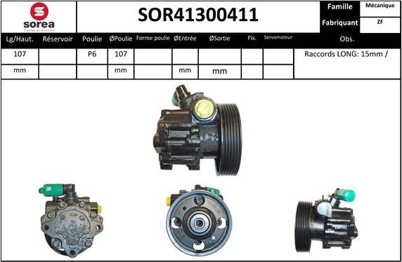 SNRA SOR41300411 - Гидравлический насос, рулевое управление, ГУР unicars.by