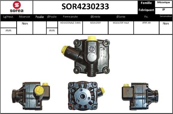 SNRA SOR4230233 - Гидравлический насос, рулевое управление, ГУР unicars.by