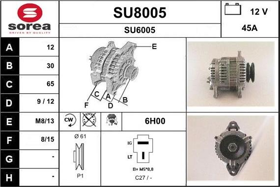 SNRA SU8005 - Генератор unicars.by