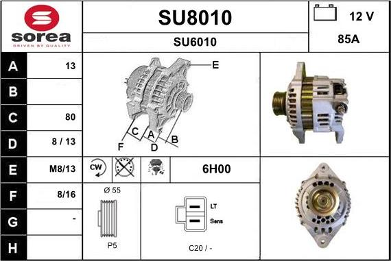 SNRA SU8010 - Генератор unicars.by