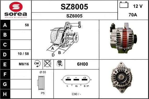 SNRA SZ8005 - Генератор unicars.by