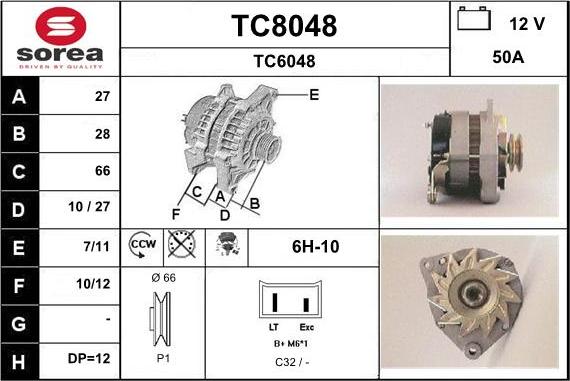 SNRA TC8048 - Генератор unicars.by