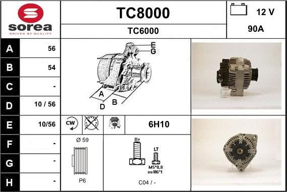 SNRA TC8000 - Генератор unicars.by