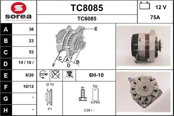 SNRA TC8085 - Генератор unicars.by