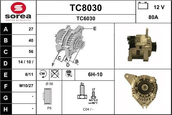 SNRA TC8030 - Генератор unicars.by