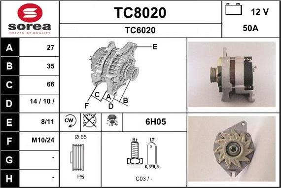 SNRA TC8020 - Генератор unicars.by