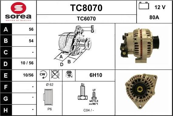 SNRA TC8070 - Генератор unicars.by