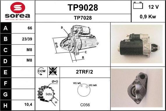 SNRA TP9028 - Стартер unicars.by