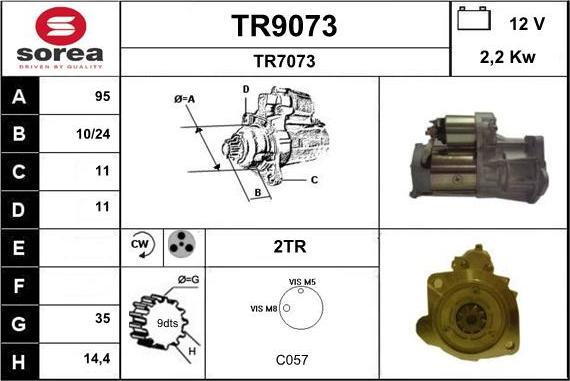 SNRA TR9073 - Стартер unicars.by