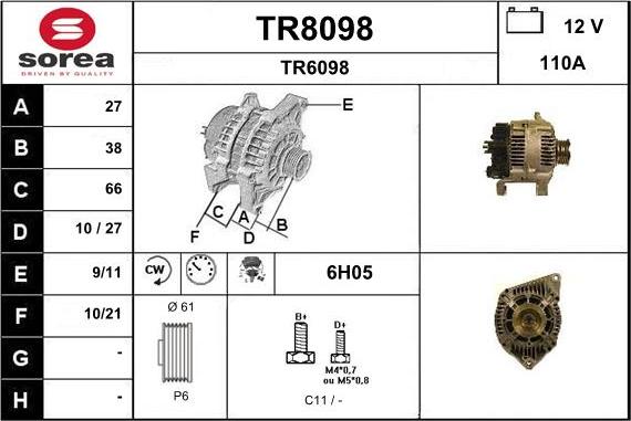 SNRA TR8098 - Генератор unicars.by