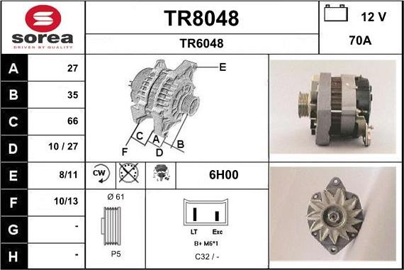 SNRA TR8048 - Генератор unicars.by