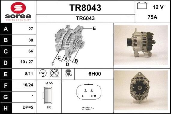 SNRA TR8043 - Генератор unicars.by