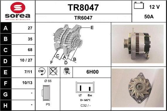 SNRA TR8047 - Генератор unicars.by