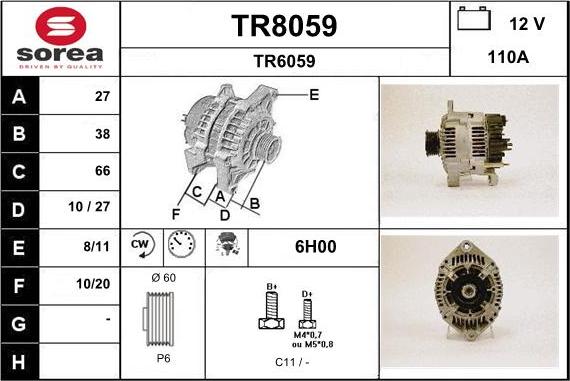 SNRA TR8059 - Генератор unicars.by