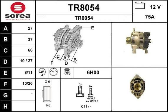 SNRA TR8054 - Генератор unicars.by