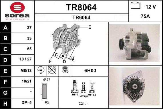 SNRA TR8064 - Генератор unicars.by