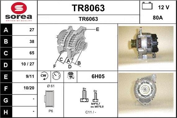 SNRA TR8063 - Генератор unicars.by