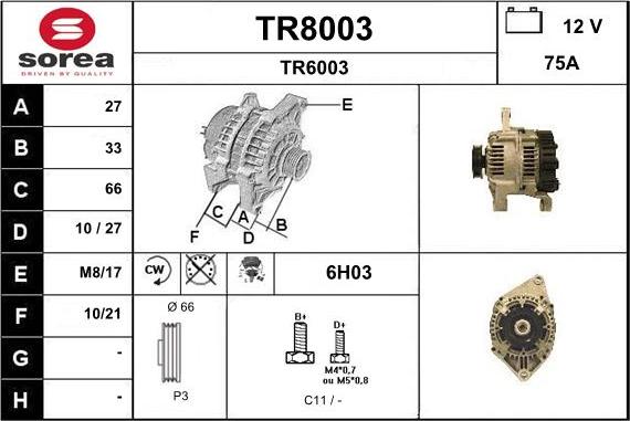 SNRA TR8003 - Генератор unicars.by