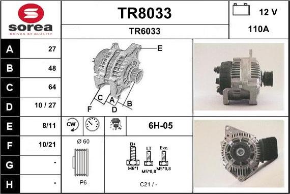 SNRA TR8033 - Генератор unicars.by